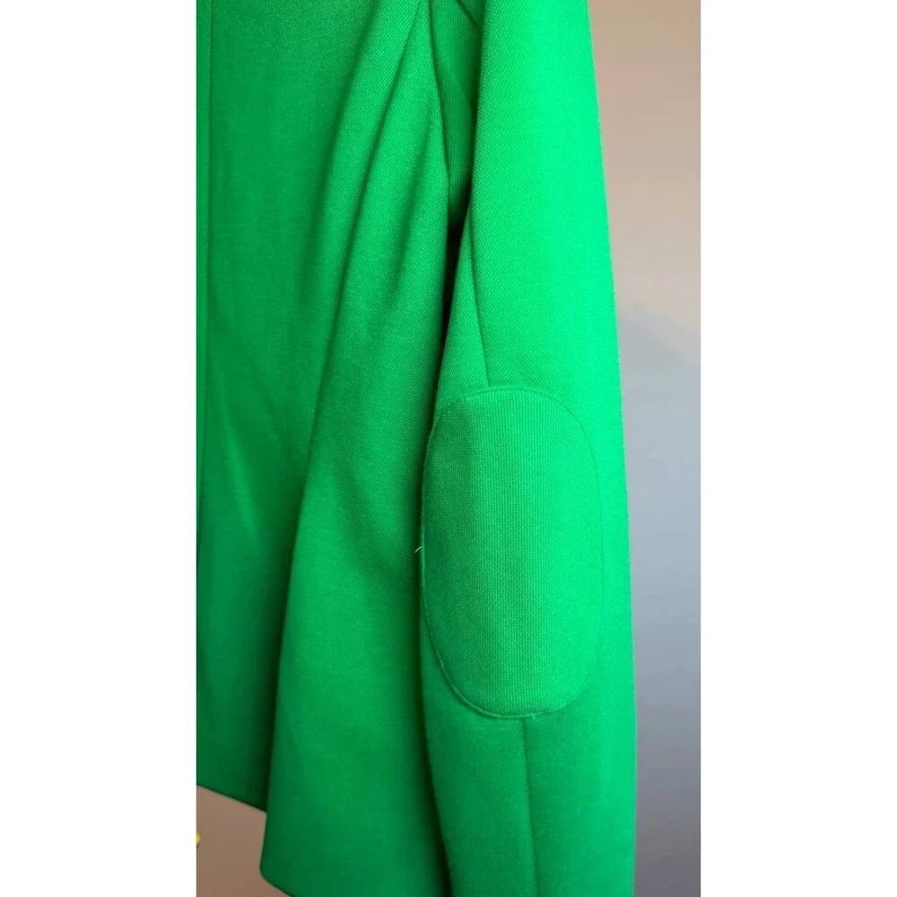 Tommy Hilfiger Scuba Peak‑Lapel Long‑Sleeve Blazer Green 8 NWT $139 - Picture 6 of 7